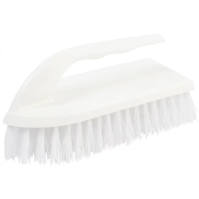 Scrub Brush Plastic White Iron Handle 1/Each