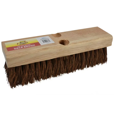 Deck Brush 10 IN Wood Palmyra Brown Tan Without Handle 1/Each