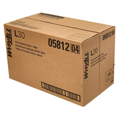 WypAll® L30 Cleaning Wipe 12X12.5 IN DRC White 1/4 Fold 90 Count/Pack 12 Packs/Case 1080 Count/Case