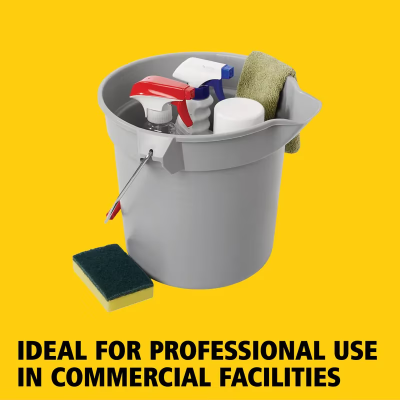 Brute® Mop Bucket 10 QT Heavy Duty HDPE Gray Round 1/Each