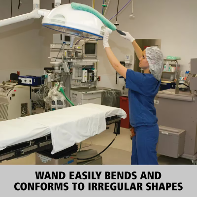 Hygen™ Dusting Wand & Duster 28.75 IN Microfiber Black Gray Reusable Quick Connect Flexi Wand 1/Each