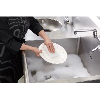 Scotch-Brite™ 9030 Scrubbing Pad 5X3.5 IN Light Duty Fiber White Rectangle Dishwasher Safe 40/Case