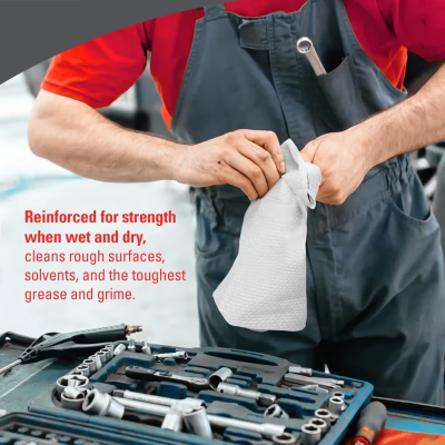 WypAll® X80 Cleaning Towel 11.1X16.8 IN Heavy Duty HydroKnit White Brag Box 160 Count/Pack 1 Packs/Case 160 Count/Case