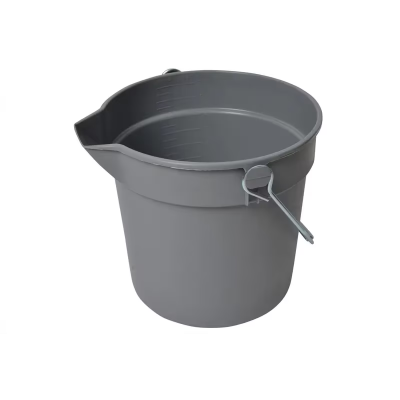 Pail 10 QT Gray Round 1/Each