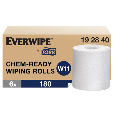 Everwipe® Cleaning Wipe Refill 12X5.25 IN 180 FT 1 White Embossed Roll 180 Count/Roll 6 Rolls/Case
