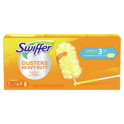 Swiffer® 360 Duster & Handle Kit Yellow Extendable 3 Count/Box 6 Box/Case
