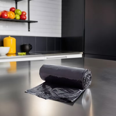 Victoria Bay Can Liner 40X46 IN 40-45 GAL Black LLDPE 1.5MIL Roll 100/Case