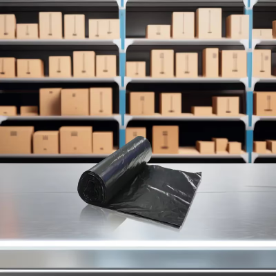 Victoria Bay Can Liner 40X46 IN 40-45 GAL Black LLDPE 1.9MIL Roll 20 Count/Roll 5 Rolls/Case 100 Count/Case