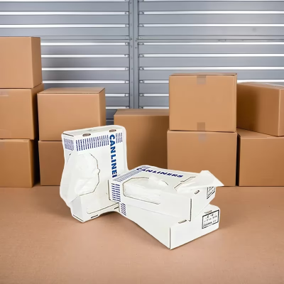 Victoria Bay Can Liner 33X39 IN White Plastic 0.75MIL Extra Heavy Roll 25 Count/Roll 6 Rolls/Case 150 Count/Case