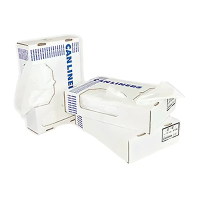 Victoria Bay Can Liner 33X39 IN White Plastic 0.75MIL Extra Heavy Roll 25 Count/Roll 6 Rolls/Case 150 Count/Case