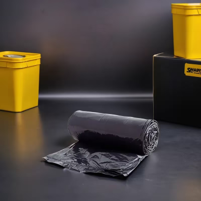 Victoria Bay Can Liner 30X36 IN 20-30 GAL Black LLDPE 1.5MIL Roll 25 Count/Roll 6 Rolls/Case 150 Count/Case