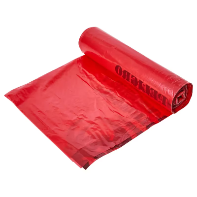 Biohazard Bag 40X47 IN Red Plastic 1.3MIL 100/Case