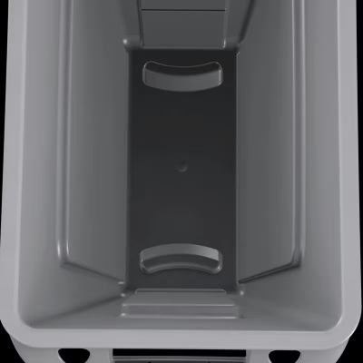 Slim Jim® 1-Stream Trash Can 22X11X25 IN 16 GAL 64 QT Beige Rectangle Resin Slim 1/Each