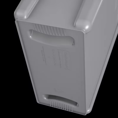 Slim Jim® 1-Stream Trash Can 22X11X25 IN 16 GAL 64 QT Beige Rectangle Resin Slim 1/Each