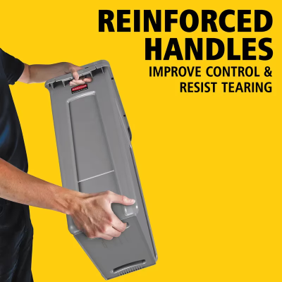 Slim Jim® Trash Can 22X11X30 IN 23 GAL 92 QT Gray Rectangle Resin Venting Channels Slim 1/Each