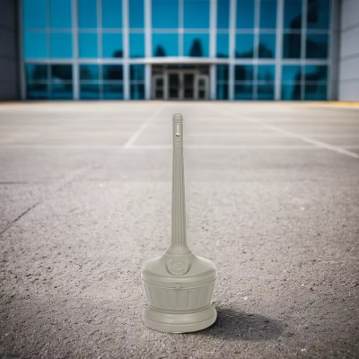 Smokers' Outpost® Ashtray 15X15.5X43 IN Beige PE Oxygen-Restricting 1/Each