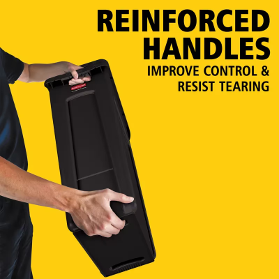 Executive Series™ 1-Stream Trash Can 11X22X30 IN 23 GAL 92 QT Black Rectangle Resin Venting Channels Slim 1/Each