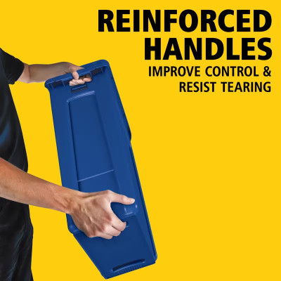Slim Jim® 1-Stream Recycling Bin 11X22X30 IN 23 GAL 92 QT Blue Rectangle Resin Venting Channels Slim 1/Each