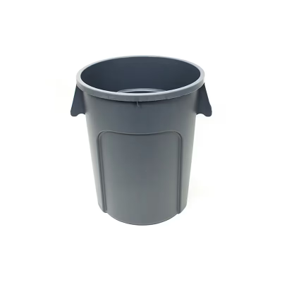 Impact® Trash Can 32 GAL Gray Round PET 1/Each