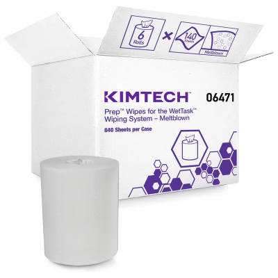 Kimtech™ Prep Cleaning Wipe 12X6 IN White Centerpull Refill Bleach Disinfectants Sanitizers 540/Case