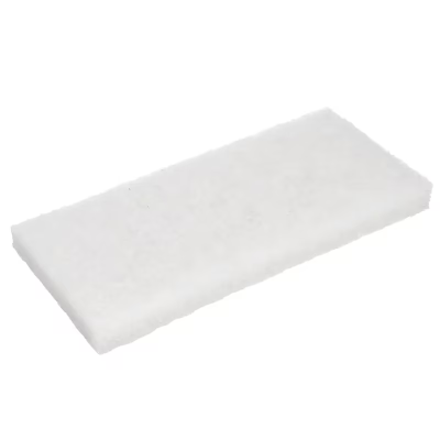 3M™ 8440 Cleaning Pad 10X4.625 IN Synthetic Fiber White Rectangle 5 Count/Box 4 Box/Case 20 Count/Case