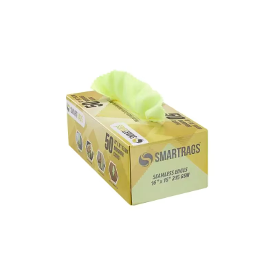 HOSPECO® SmartRagsXL Cleaning Cloth 16X16 IN Microfiber Yellow Square Pop-Up Box 400/Case