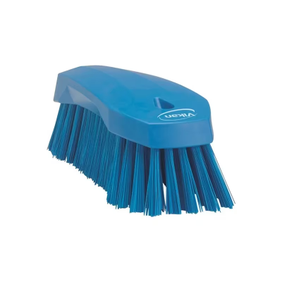 Vikan® Hand Brush 7.9X2.8X2.4 IN Large (LG) PP Polyester Stainless Steel Blue Stiff Bristles 1/Each