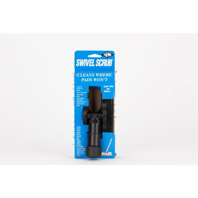 Carlisle Foodservice Products® Flo-Pac® Swivel Scrub Scrub Brush 8 IN Plastic Nylon Red 1/Each