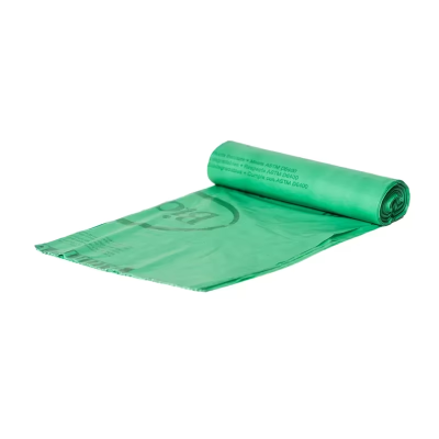 Compostable Liner 47X60 IN 64 GAL Green Plant Fiber 0.8MIL 10 Count/Pack 6 Packs/Case 60 Count/Case