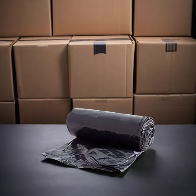 Victoria Bay Can Liner 43X46 IN 45-50 GAL Black LLDPE 1.5MIL Roll 100/Case