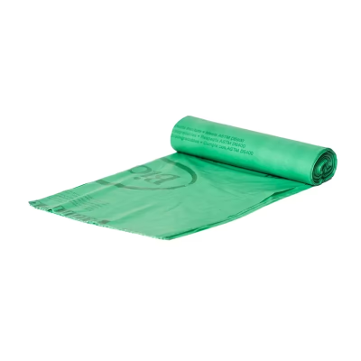 Compostable Liner 34X48 IN 44 GAL Green Plant Fiber 0.88MIL 10 Count/Pack 8 Packs/Case 80 Count/Case