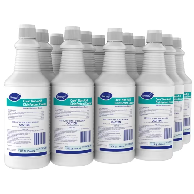 Crew® Fresh Scent Restroom Cleaner One-Step Disinfectant 32 FLOZ Multi Surface Neutral Liquid RTU 12/Case