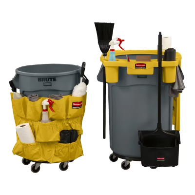 Brute® Receptacle Caddy Bag 14X10.5X1.5 IN Yellow Vinyl Nylon 1/Each