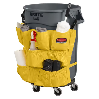 Brute® Receptacle Caddy Bag 14X10.5X1.5 IN Yellow Vinyl Nylon 1/Each