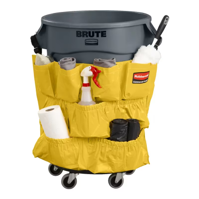 Brute® Receptacle Caddy Bag 14X10.5X1.5 IN Yellow Vinyl Nylon 1/Each