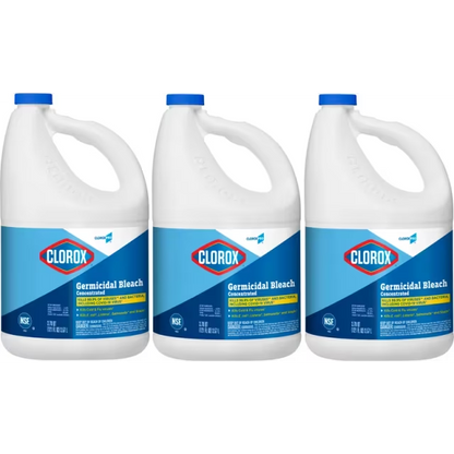 Clorox® Bleach 121 FLOZ Concentrate Antibacterial Child Resistant Screw Cap 3/Case