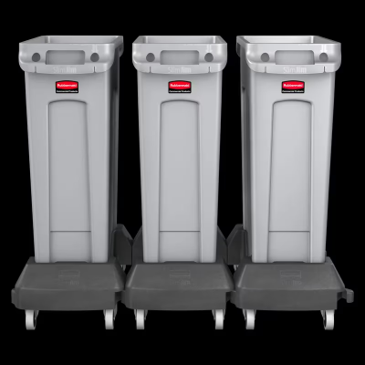 Slim Jim® Cleaning Cart Dolly 23.81X14.63X8.38 IN Black Resin Trainable 3 IN Non-Marking Casters 1/Each