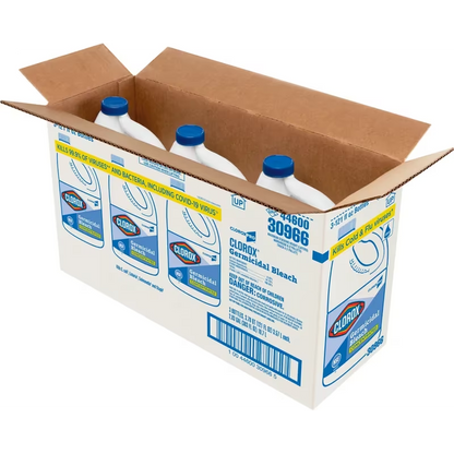 Clorox® Bleach 121 FLOZ Concentrate Antibacterial Child Resistant Screw Cap 3/Case