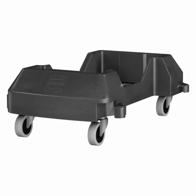 Slim Jim® Cleaning Cart Dolly 23.81X14.63X8.38 IN Black Resin Trainable 3 IN Non-Marking Casters 1/Each