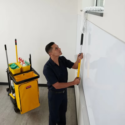 Janitorial Cleaning Cart Bag 24 GAL Yellow Vinyl 24 Gallon Zipper 1/Each