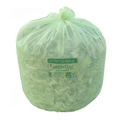 Compostable Liner 28X44 IN 23 GAL Green Plastic 0.9MIL 200/Case